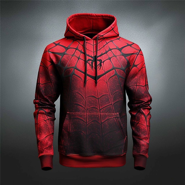 Halloween Spider Hoodie Mens Graphic Spiders Web Fashion Daily Basic 3D ...