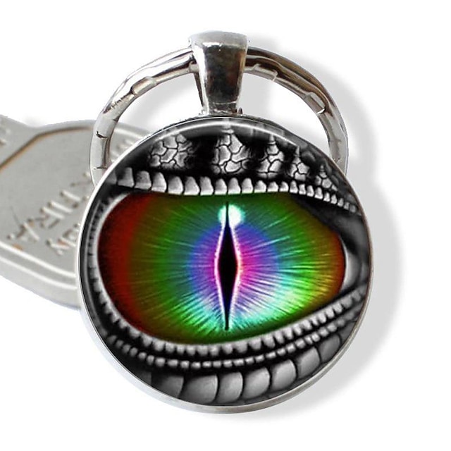  2pc Dragon Eye Time Gemstone Keychain