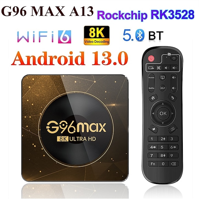  Android 11 og derover Tv Boks ArchTech G96 Max A13 RK3528 8 TUSINDE 8 TUSINDE Cortex A55 2GB 4GB 64GB 32GB 16GB
