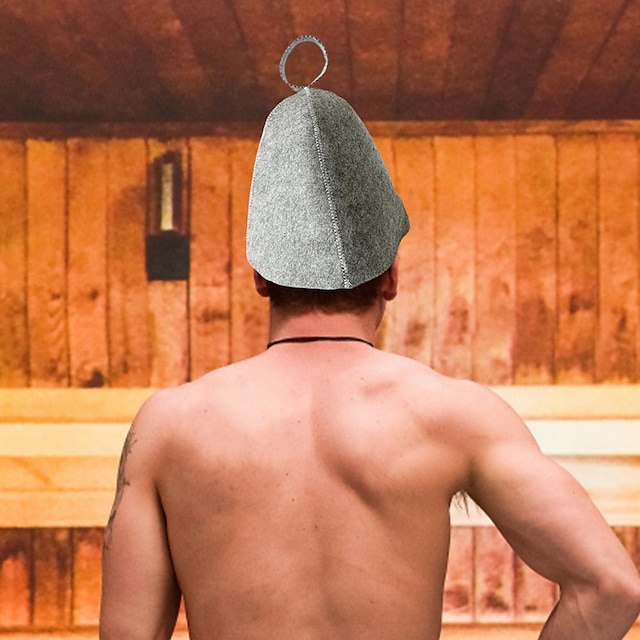  Cappello da sauna anti-calore addensare feltro di lana cuffia per la doccia asciugamano rapidamente uomo donna berretto in raso cappello per capelli sauna notturna accessori per il bagno