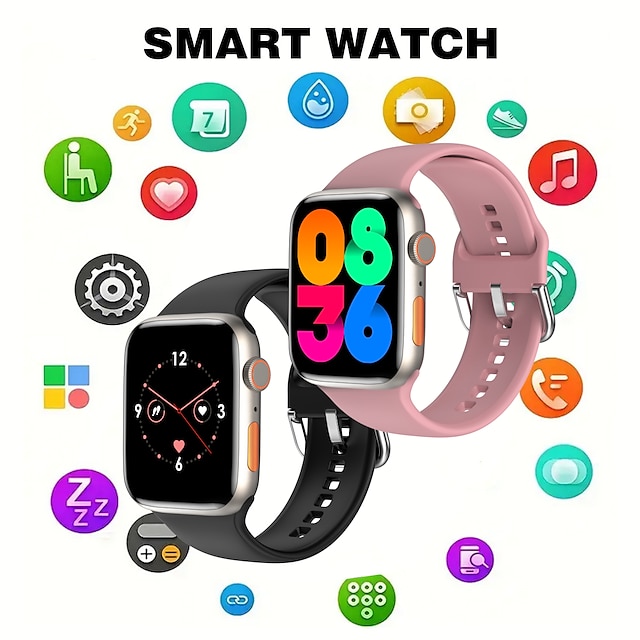  Q9 Smart Watch 2.01 inch Smartwatch Fitness Running Watch Bluetooth Pedometer Call Reminder Activity Tracker Compatible with Android iOS Women Men Hands-Free Calls Waterproof Message Reminder IP 67