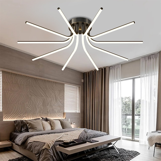  מנורת תקרה LED מודרנית ניתנת לעמעום 6/10/12 מנורת תקרה עם ראש סומק מתאים לחדר שינה סלון פינת אוכל ac110v ac220v
