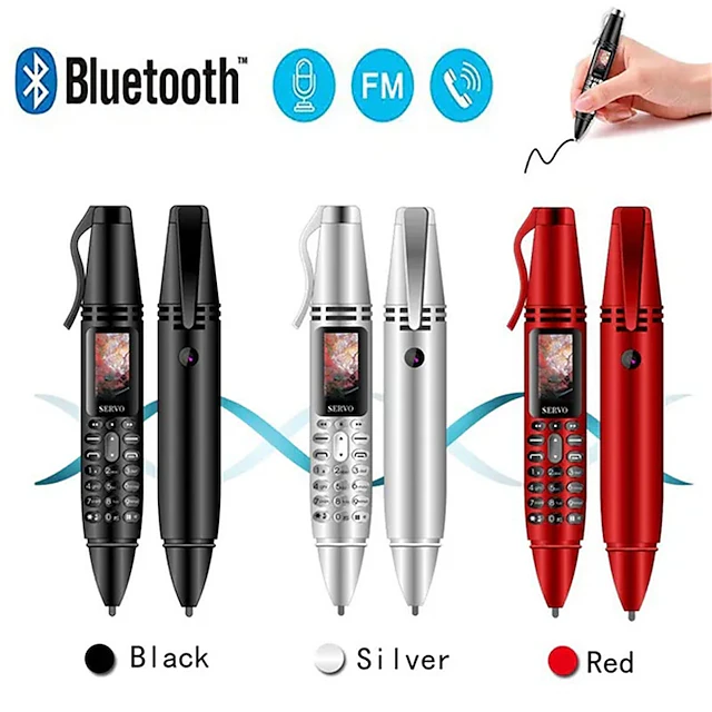 1PCS Mini Rechargeable Cell Phone 0.95 Inch Bluetooth Dialer Small Screen Cell Phone Support GSM Dual SIM with Camera Flashlight Radio Music Player 15