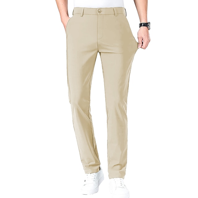  Męskie Spodnie golfowe Spodnie Spodnie codzienne Elastyczne spodnie Kieszeń Równina Komfort Oddychający Na zewnątrz Codzienny Wyjściowe Moda Codzienny Czarny Niebieski