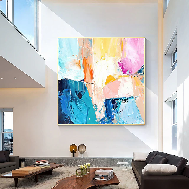 100% Hand Painted textured Oil Painting Wall Colorful art Handmade colorful painting large canvas art fashion art Home Decoration Decor Rolled Canvas No Frame Unstretched 7