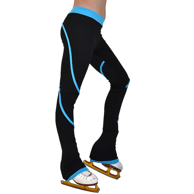 Figure Skating Pants Women's Girls' Ice Skating Bottoms White Pink Blue Stretchy Training Competition Skating Wear Thermal Warm Ice Skating Figure Skating 5