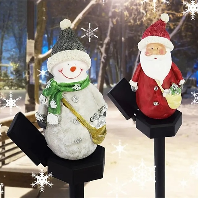 Christmas Pathway LED Solar Lights Outdoor Waterproof Lawn Stake Lamp ...