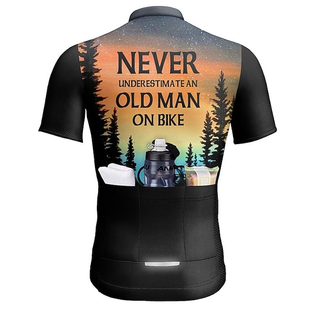 Men's Cycling Jersey Graphic Letter & Number Short Sleeve Bike Jersey ...