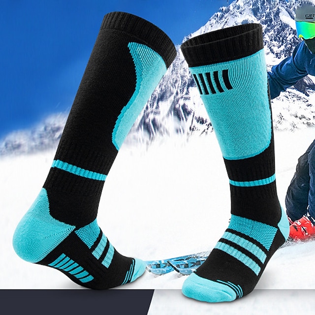  Men's Women's Ski Socks Outdoor Winter Anti-Slip Thermal Warm Breathable Sweat-Wicking Crew Socks for Skiing Camping / Hiking Snowboarding Ski