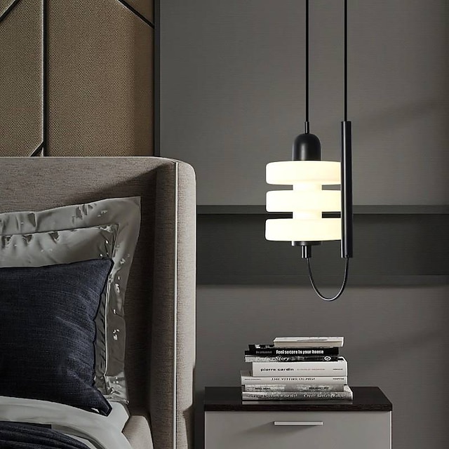  LED Pendant Light  Modern Nordic Bedside Light Metal Glass Dining Room Bar Metal Electroplated 110-240V Cord Adjustable