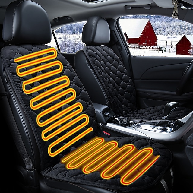  StarFire Car Heating Pad Single Front Passenger Seat Cushion 12V Cigarette Lighter Heating Pad