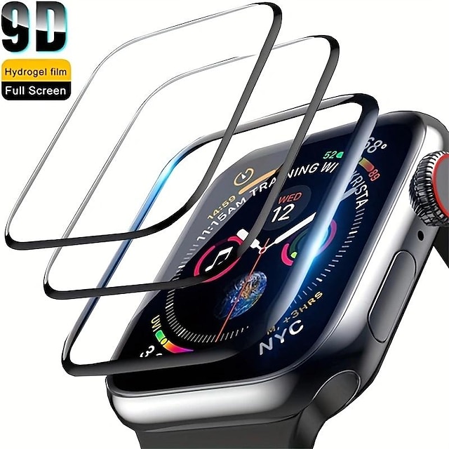  [2 Pack] Watch Screen Protector Compatible with Apple Watch Ultra 49mm Series 8 7 41mm 45mm Series 6 5 4 SE 40mm 44mm Series 3 2 1 38mm 42mm Max Coverage Touch Sensitive Bubble Free Soft Film Watch