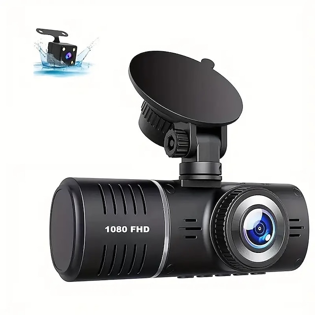  3 kameraer linse 2.5in bil dvr dash cam hd dash kamera trevejs linse videooptager 1080p black box cycle dashcam videokamera