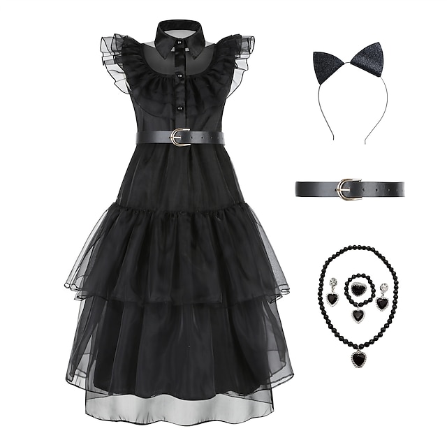 Wednesday Addams Addams family Wednesday Dress Cosplay Costume ...