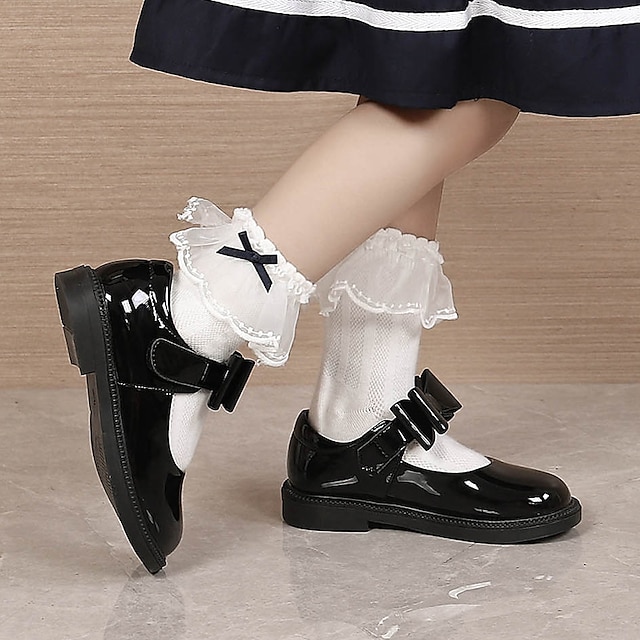  Chica Bailarinas Diario Zapatos de vestir Zapatos de princesa Zapatos escolares Cuero Portátil Transpirabilidad Antideslizante Zapatos de princesa Niños grandes (7 años +) Niños pequeños (4-7ys)