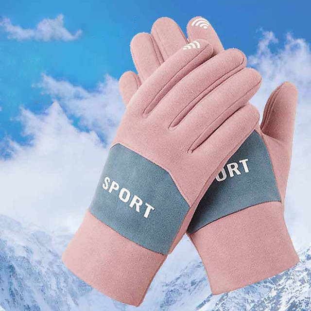  Ski Gloves for Women's Anti-Slip Touchscreen Thermal Warm Polyester Full Finger Gloves Gloves Snowsports for Cold Weather Winter Skiing Snowsports Snowboarding