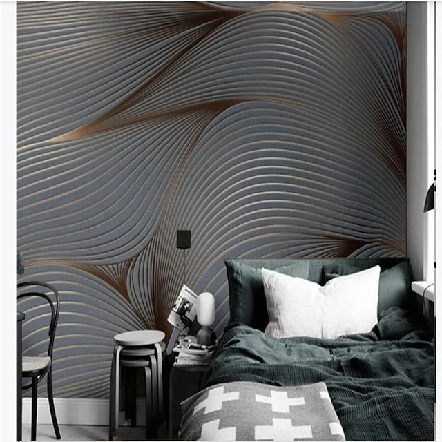 3D Mural Wallpaper Wall Stickers Leaves Abstract Outline Picture ...