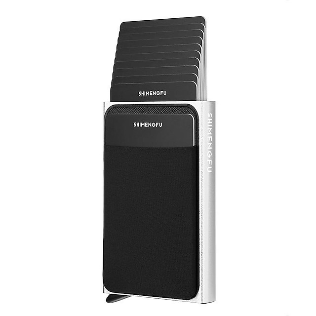  1 Pc portefeuille en aluminium slim porte-cartes de crédit RFID étui mince pour cartes bancaires pour hommes et femmes sac de carte de crédit pop-up