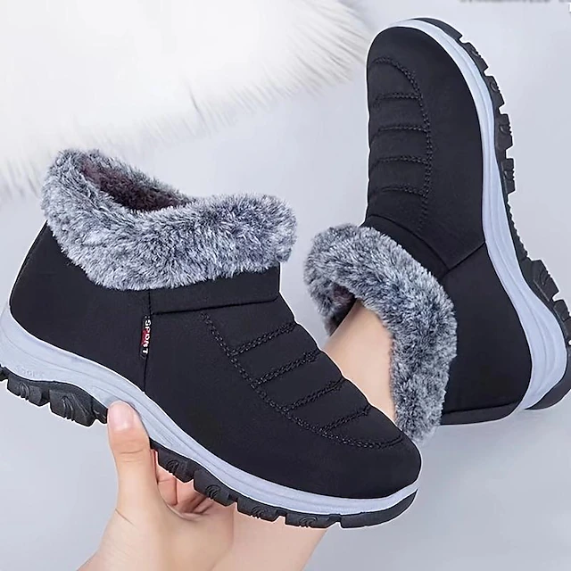 Women's Winter Waterproof Snow Boots with Faux Fur Lining – Warm, Non-Slip Ankle Boots for Outdoor and Casual Wear 7