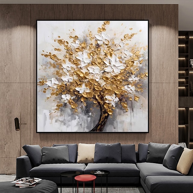  Mintura χειροποίητες ελαιογραφίες με χοντρή υφή λουλουδιών σε καμβά διακόσμηση τοίχου μοντέρνα αφηρημένη εικόνα δέντρου για διακόσμηση σπιτιού τυλιγμένη ζωγραφική χωρίς πλαίσιο