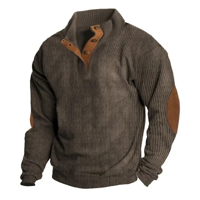 Corduroy Pullover Sweatshirt Casual Fashion Solid Round Neck Long-sleeved Tops Spring And Autumn Clothing For Women