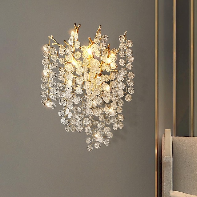  led wandkandelaar lamp kristal dimbaar 25/40cm minimalistisch wandmontage licht verlichtingsarmatuur binnenverlichting voor woonkamer slaapkamer 110-240v