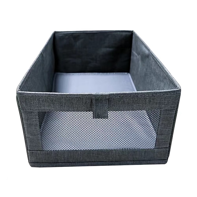  Einfarbige, transparente Aufbewahrungsbox für Kleidung, zusammenklappbare, nicht abgedeckte Aufbewahrungsbox für Hemden und Hosen, waschbare und sichtbare Organisationsbox, 2 Stück