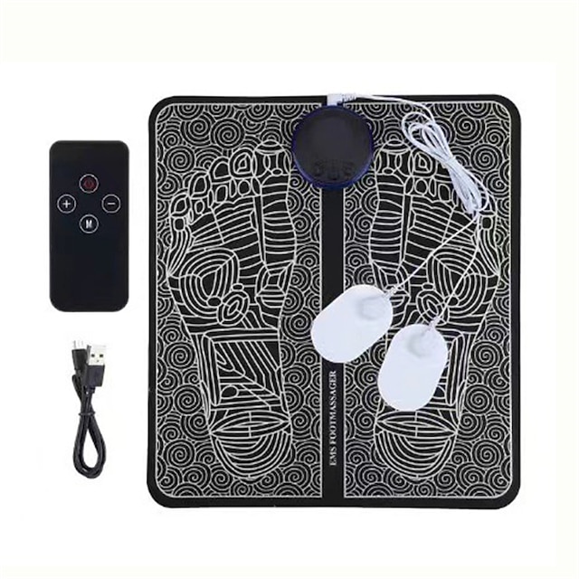  Electric EMS Foot Massager Pad Foldable Massage Mat Muscle Stimulation Relief Pain Relax Feet