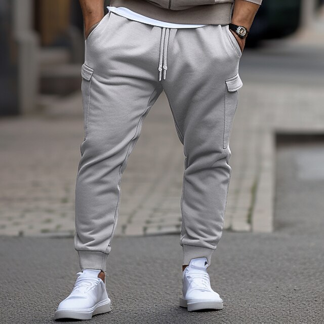 Men's Sweatpants Joggers Trousers Drawstring Elastic Waist Elastic Cuff ...