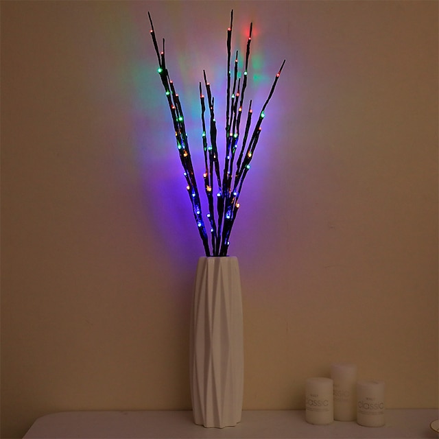 Warm White Led Branch Light, Battery Operated Lighted Branches Vase Filler Willow Twig Lighted