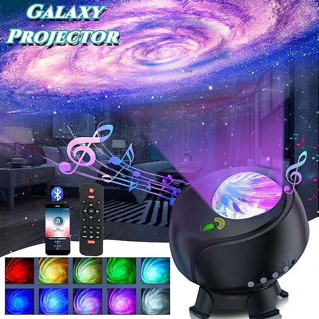 Galaxy Projector Star Projector Night Light with Remote Timer and Bluetooth Speaker for Bedroom 29 Light Effects Largest Area Galaxy Shapes Light Projector for Adults Ceiling Room DecorPartyGift 16