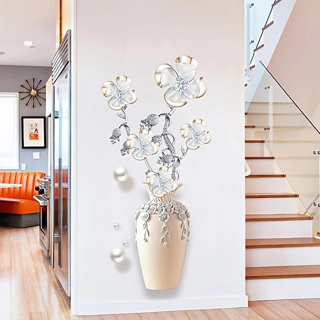  Αυτοκόλλητο τοίχου με λουλουδάτο σχέδιο, αυτοκόλλητο αυτοκόλλητο τοίχου για διακόσμηση σπιτιού