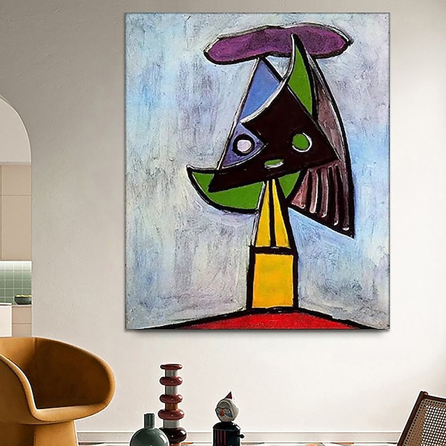  handmålad picasso oljemålning vägg picasso målning abstrakt figurativ väggkonst bild handgjord målning konstverk för heminredning vardagsrum sovrum dekor rullad duk utan ram