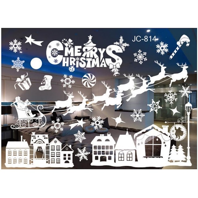 Christmas Glass Stickers Snowflake Stickers Window Decorations   Zyahuk1695630389916 