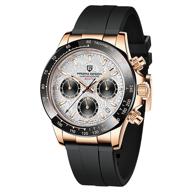  PAGANI DESIGN Quartz Watch Men Top Brand Automatic Date Wristwatch Silica gel Waterproof Sport Chronograph Clock