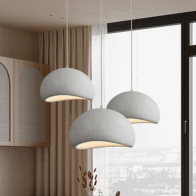 Lampe à suspension LED en résine 30 cm, abat-jour créatif, luminaires de plafond en métal industriel, lustre d'ambiance de style bar créatif pour salon, îlot de cuisine, chambre à coucher 85-265v