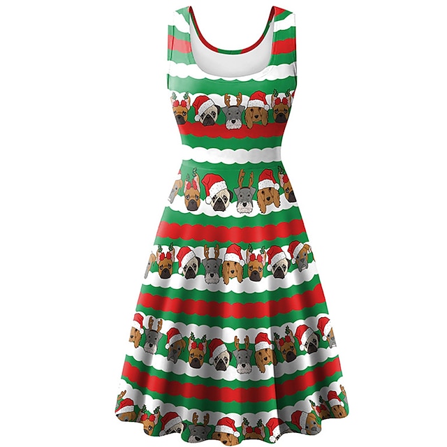 Santa Claus Mrs.Claus Fancy Christmas Dress Women's 1950s Christmas ...