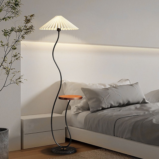  Elegant Floor Lamp with Table Luxury Bedroom Bedside Lamp Vertical Living Room Study Marble Lamps Modern Reading Light 85-265V