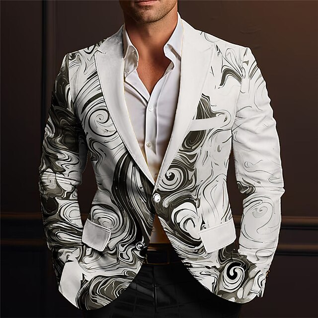 Men's Embossed Relief Pattern Long Sleeve Turndown Vintage Business Work Wear to work Going out Buttons Print Multi Pocket3