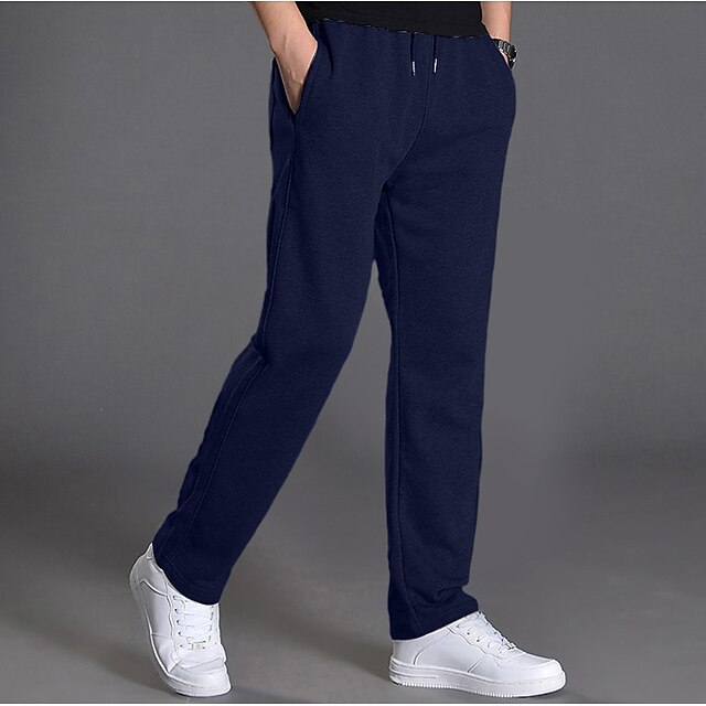 Men's Sweatpants Trousers Casual Pants Straight Leg Sweatpants Pocket ...