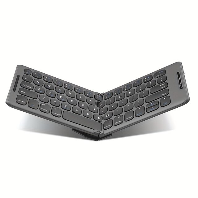  Wireless BT Folding Keyboard Computer Office Quiet Ultra-thin Portable Keyboard Three Systems Free Switching TYPE-C Charging