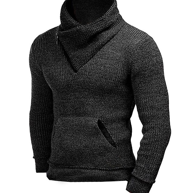 Men's Pullover Sweater Jumper Turtleneck Sweater Sweater Top Jumper ...