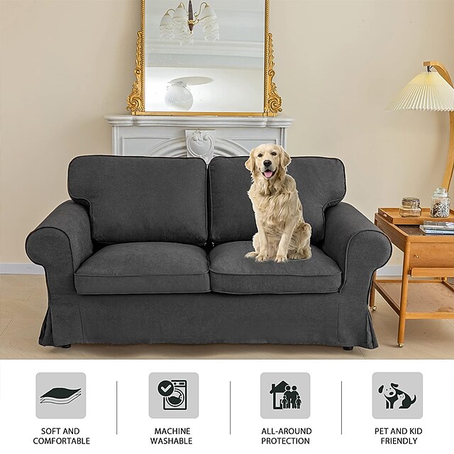 Ektorp 3 Seat Sofa Cover, Ektorp Couch Cover with 3 Cushion Cover and 3