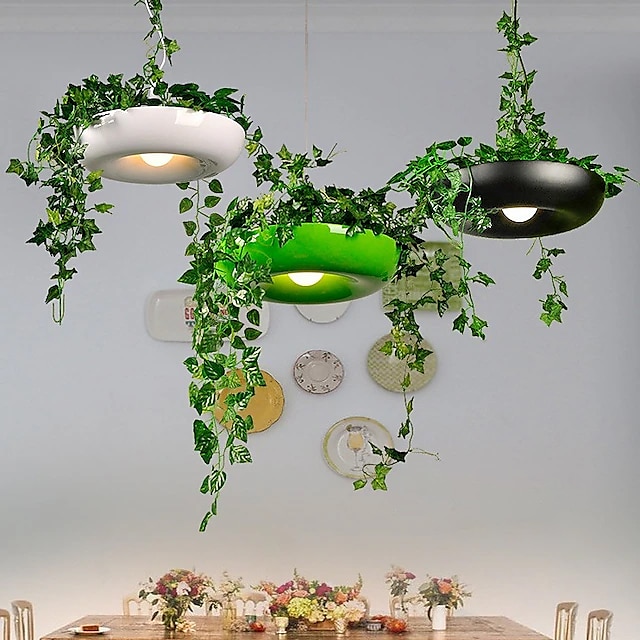  luft blomkruka ljuskrona kreativa krukväxter taklampa för köksö restaurang café bar klädbutik dekoration hänglampa e27 hem
