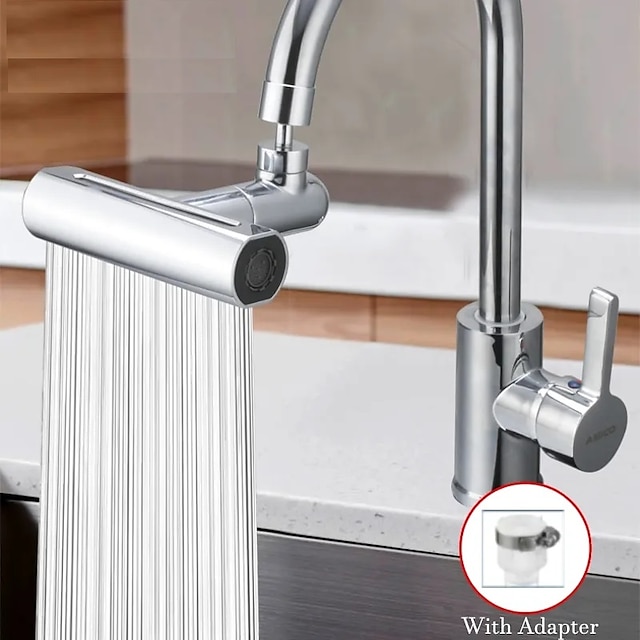  accessorio rubinetto a cascata, rubinetto da cucina a cascata rubinetto universale da cucina per bagno multifunzione 4 in 1 filtro testa spruzzatore girevole a 360 gradi