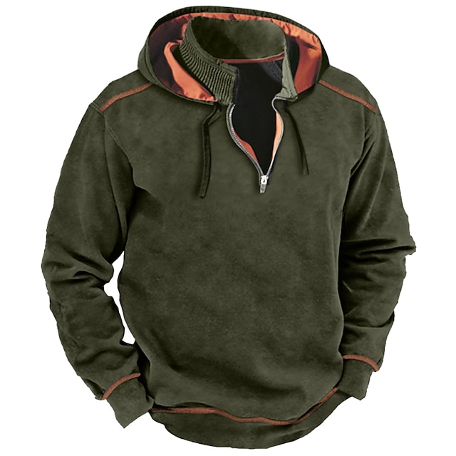  Men's Hoodie Tactical Hoodie Tactical Black Army Green Navy Blue Gray Hooded Plain Sports & Outdoor Daily Holiday Streetwear Cool Casual Spring &  Fall Clothing Apparel Hoodies Sweatshirts  Long
