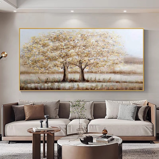 Mintura Handmade Abstract Tree Landscape Oil Paintings On Canvas Wall ...