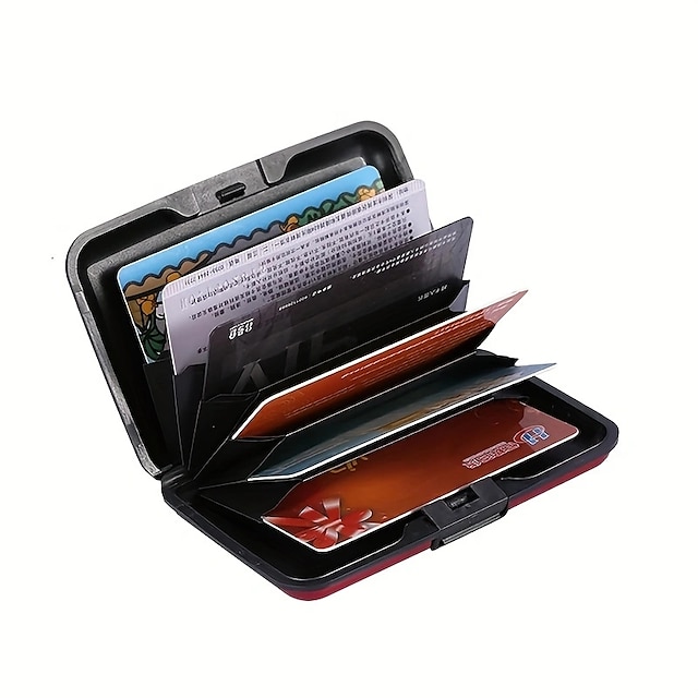 Aluminum Bank Card Holder Blocking Hard Case Wallet Solid Credit Card ...