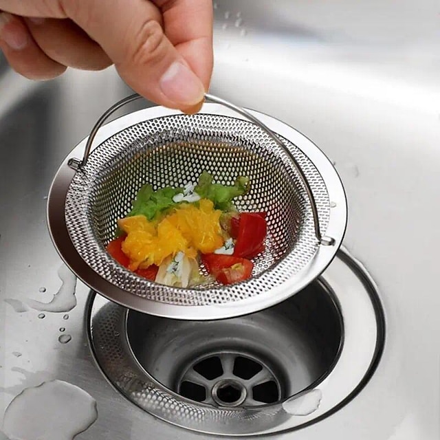  1 db rozsdamentes acél hajfogó: tartsa meg a fürdőkádat & mosogató lefolyók dugulásmentesen