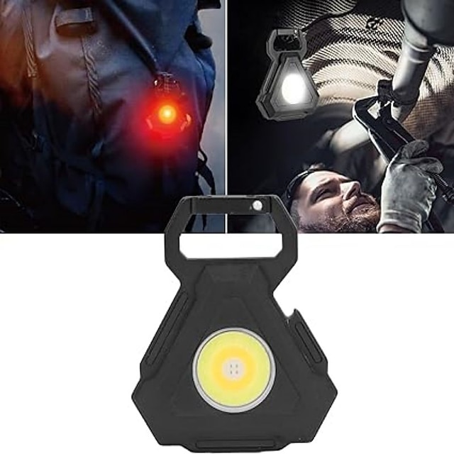  Keychain Flashlights, COB LED Small Flashlights, Mini Pocket USB Rechargeable Flash Light, For Emergency Outdoor, COB Working, Camping, Hiking, Holiday Gift, Birthday Supplies